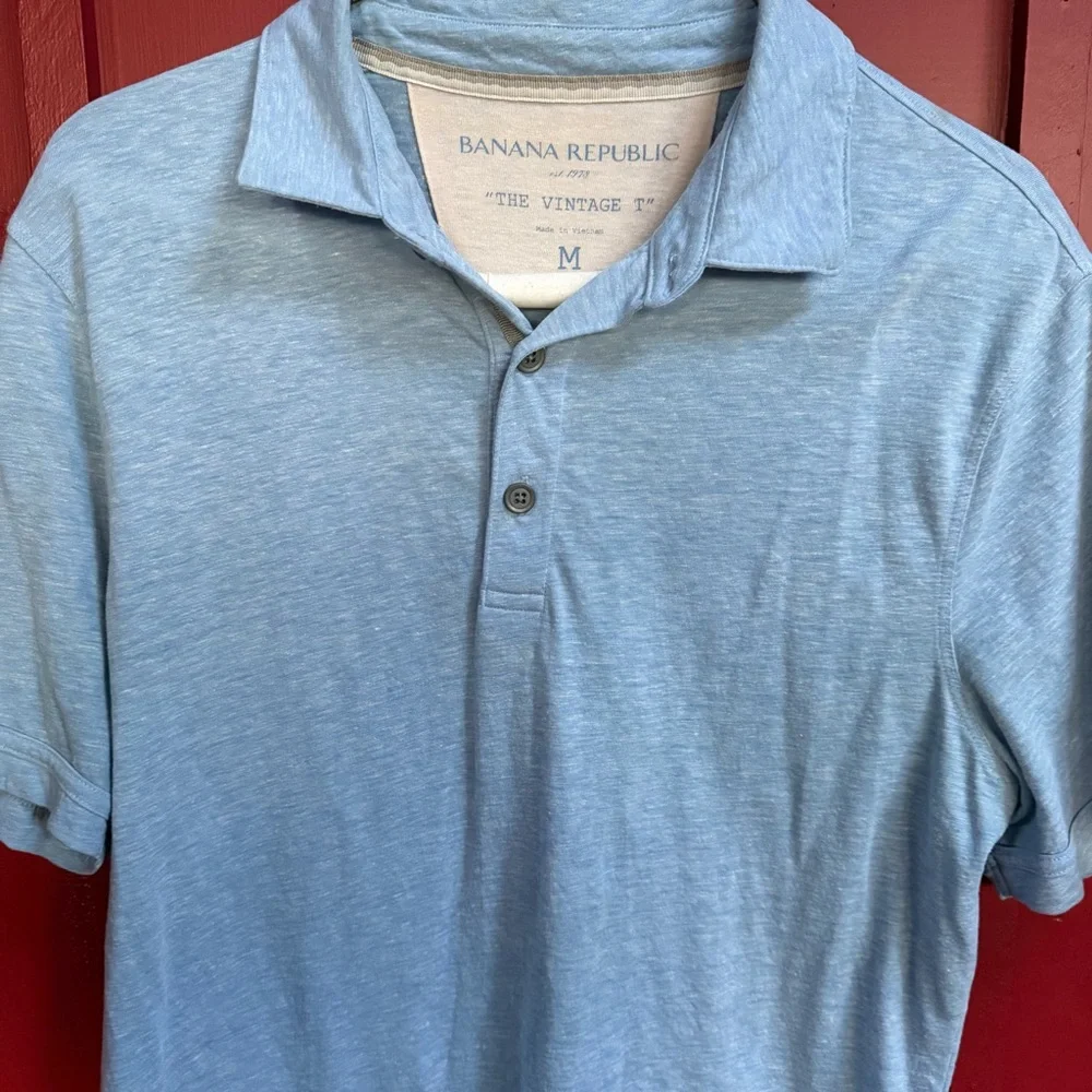 Banana Republic Light Blue Polo Shirt